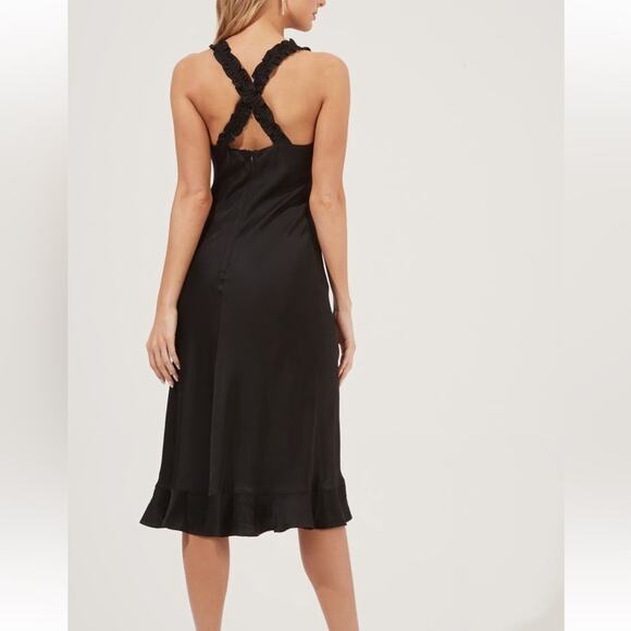 ASTR Crisscross Back Midi Dress Size Small - Picture 2 of 11